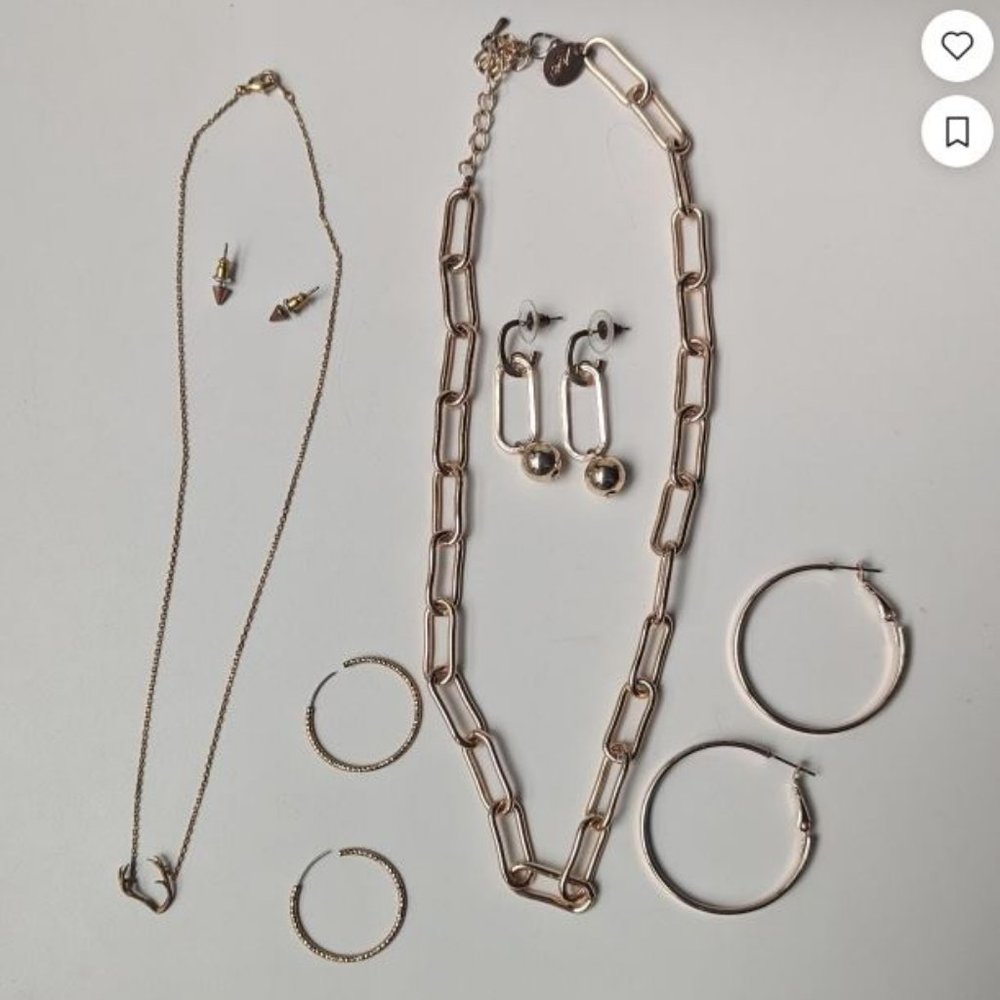 Rose gold jewelry bundle